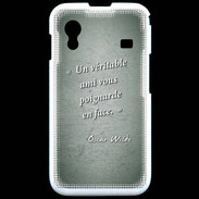 Coque Samsung ACE S5830 Ami poignardée Vert Citation Oscar Wilde