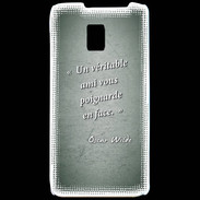 Coque LG P990 Ami poignardée Vert Citation Oscar Wilde