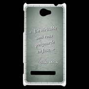 Coque HTC Windows Phone 8S Ami poignardée Vert Citation Oscar Wilde