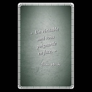 Etui carte bancaire Ami poignardée Vert Citation Oscar Wilde