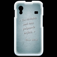 Coque Samsung ACE S5830 Ami poignardée Turquoise Citation Oscar Wilde