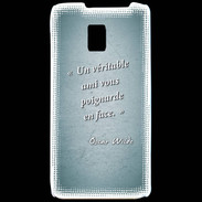 Coque LG P990 Ami poignardée Turquoise Citation Oscar Wilde