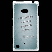 Coque Nokia Lumia 720 Ami poignardée Turquoise Citation Oscar Wilde