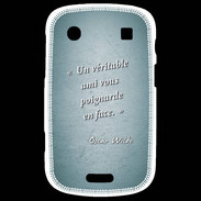 Coque Blackberry Bold 9900 Ami poignardée Turquoise Citation Oscar Wilde