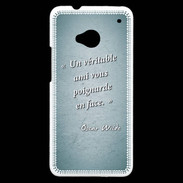 Coque HTC One Ami poignardée Turquoise Citation Oscar Wilde