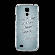 Coque Samsung Galaxy S4mini Ami poignardée Turquoise Citation Oscar Wilde