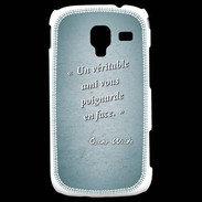 Coque Samsung Galaxy Ace 2 Ami poignardée Turquoise Citation Oscar Wilde