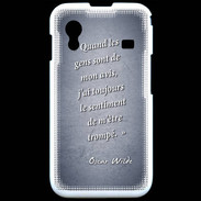 Coque Samsung ACE S5830 Avis gens Bleu Citation Oscar Wilde