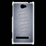 Coque HTC Windows Phone 8S Avis gens Bleu Citation Oscar Wilde