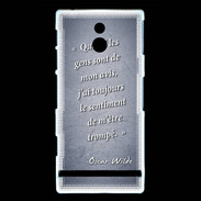 Coque Sony Xperia P Avis gens Bleu Citation Oscar Wilde