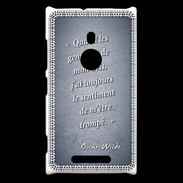 Coque Nokia Lumia 925 Avis gens Bleu Citation Oscar Wilde