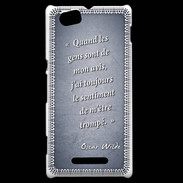 Coque Sony Xperia M Avis gens Bleu Citation Oscar Wilde