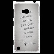 Coque Nokia Lumia 720 Avis gens Gris Citation Oscar Wilde