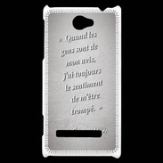 Coque HTC Windows Phone 8S Avis gens Gris Citation Oscar Wilde