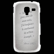 Coque Samsung Galaxy Ace 2 Avis gens Gris Citation Oscar Wilde