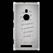 Coque Nokia Lumia 925 Avis gens Gris Citation Oscar Wilde