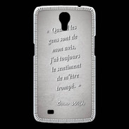 Coque Samsung Galaxy Mega Avis gens Gris Citation Oscar Wilde