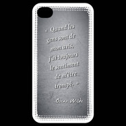 Coque iPhone 4 / iPhone 4S Avis gens Noir Citation Oscar Wilde