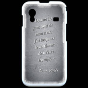 Coque Samsung ACE S5830 Avis gens Noir Citation Oscar Wilde