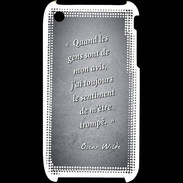 Coque iPhone 3G / 3GS Avis gens Noir Citation Oscar Wilde