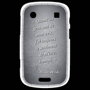 Coque Blackberry Bold 9900 Avis gens Noir Citation Oscar Wilde