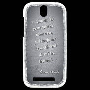 Coque HTC One SV Avis gens Noir Citation Oscar Wilde