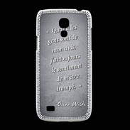 Coque Samsung Galaxy S4mini Avis gens Noir Citation Oscar Wilde