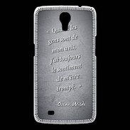 Coque Samsung Galaxy Mega Avis gens Noir Citation Oscar Wilde