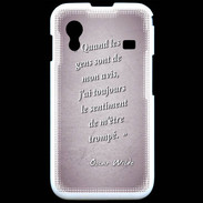 Coque Samsung ACE S5830 Avis gens Rose Citation Oscar Wilde