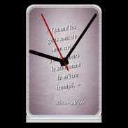 Pendule de bureau Avis gens Rose Citation Oscar Wilde