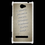 Coque HTC Windows Phone 8S Avis gens Sepia Citation Oscar Wilde