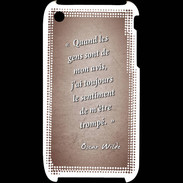 Coque iPhone 3G / 3GS Avis gens Rouge Citation Oscar Wilde