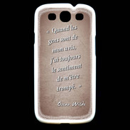 Coque Samsung Galaxy S3 Avis gens Rouge Citation Oscar Wilde
