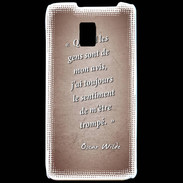 Coque LG P990 Avis gens Rouge Citation Oscar Wilde