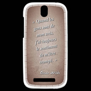 Coque HTC One SV Avis gens Rouge Citation Oscar Wilde