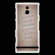 Coque Sony Xperia P Avis gens Rouge Citation Oscar Wilde