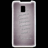 Coque LG P990 Avis gens violet Citation Oscar Wilde