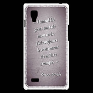 Coque LG Optimus L9 Avis gens violet Citation Oscar Wilde