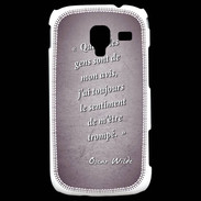 Coque Samsung Galaxy Ace 2 Avis gens violet Citation Oscar Wilde