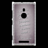 Coque Nokia Lumia 925 Avis gens violet Citation Oscar Wilde