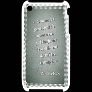 Coque iPhone 3G / 3GS Avis gens Vert Citation Oscar Wilde