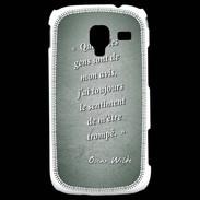 Coque Samsung Galaxy Ace 2 Avis gens Vert Citation Oscar Wilde