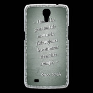 Coque Samsung Galaxy Mega Avis gens Vert Citation Oscar Wilde