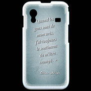 Coque Samsung ACE S5830 Avis gens Turquoise Citation Oscar Wilde