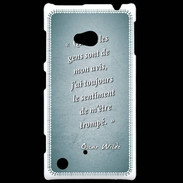 Coque Nokia Lumia 720 Avis gens Turquoise Citation Oscar Wilde