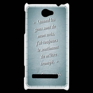 Coque HTC Windows Phone 8S Avis gens Turquoise Citation Oscar Wilde