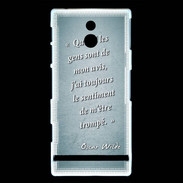 Coque Sony Xperia P Avis gens Turquoise Citation Oscar Wilde