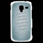 Coque Samsung Galaxy Ace 2 Avis gens Turquoise Citation Oscar Wilde