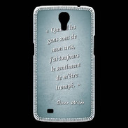 Coque Samsung Galaxy Mega Avis gens Turquoise Citation Oscar Wilde