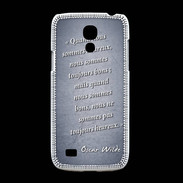 Coque Samsung Galaxy S4mini Bons heureux Bleu Citation Oscar Wilde